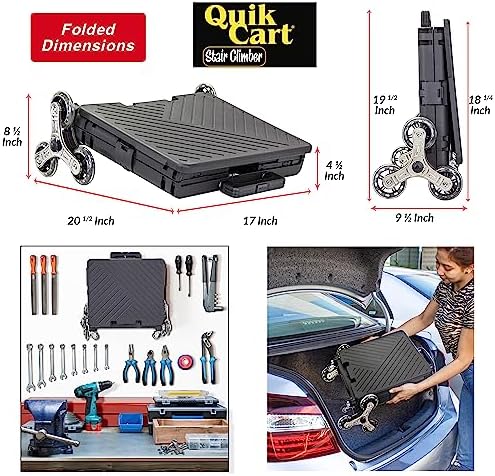 dbest Products Quik Cart Stair Climber Collapsible Rolling Crate - Image 4