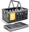 CleverMade Collapsible Shopping Basket, 24L Storage Crate, 1 Pack by CleverMade
