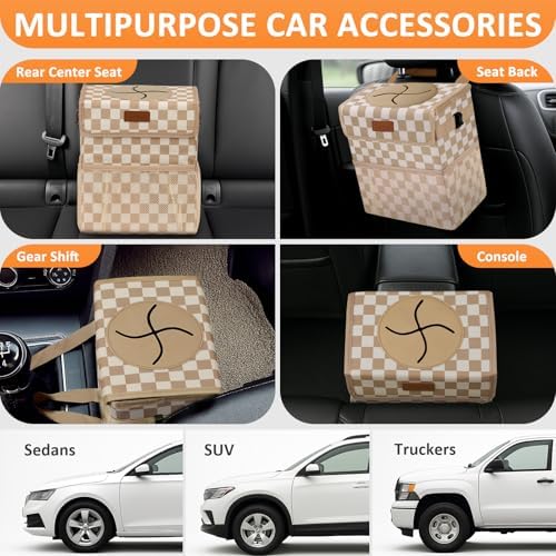 Vankor Car Trash Can with Lid Leak Proof Car Accessories - Image 5