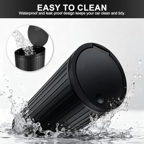 SINGARO Car Trash Can with Lid, Leakproof Mini Garbage Bin - Image 6