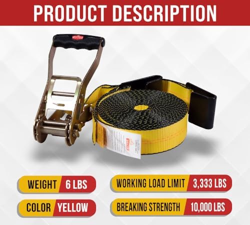 Ratchet Tie-Down Straps with Flat Hooks, 000 Lbs Breaking Strength | TieDown - Image 5