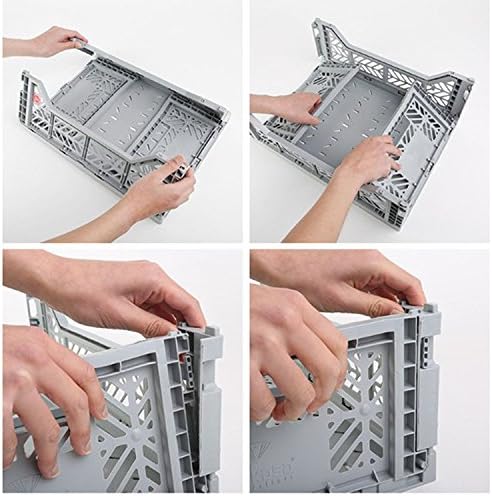 2 x AY-KASA - Midi-Box Collapsible Storage Bin Container Basket Tote, Folding - Image 6