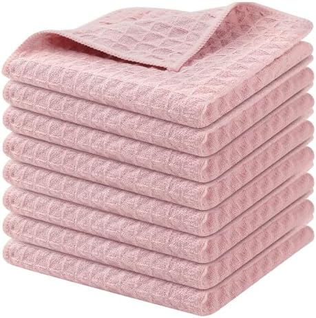Homaxy Microfiber Waffle Weave Kitchen Dish Cloths, 8 Pack by Homaxy