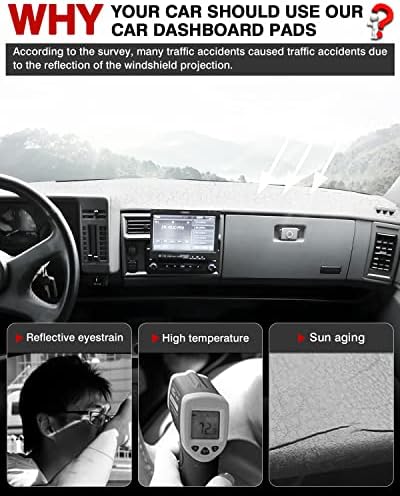 Autorder Dashboard Cover Mat for 1986-1993 Chevy Chevrolet S10 Blazer/GMC S15 - Image 2