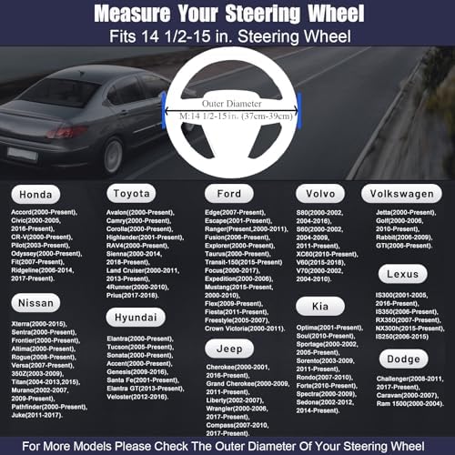 Steering Wheel Cover Universal Standard Size 14.5-15 inch, Non-Folding Packaging - Image 5