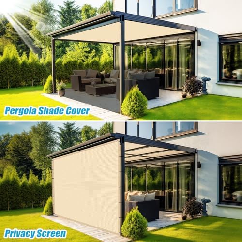 Amagenix 90% Pergola Shade Cover 5' X 12' Sun Shade Cloth - Image 5