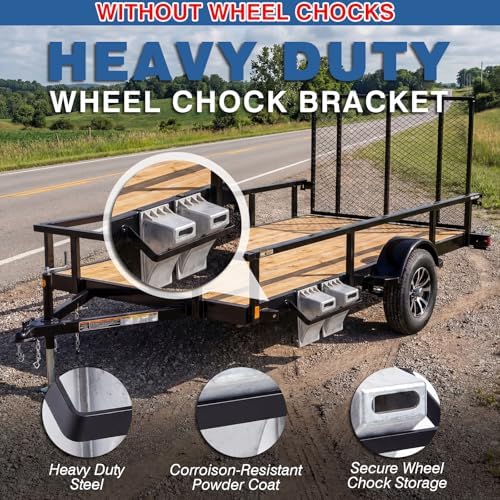 Outus Trailer Wheel Chock Holder Bracket Fits 2 Pcs 9" Aluminum Chocks - Image 3