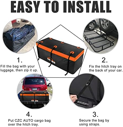 CZC AUTO Hitch Cargo Carrier Bag 20 cu. ft - Image 3