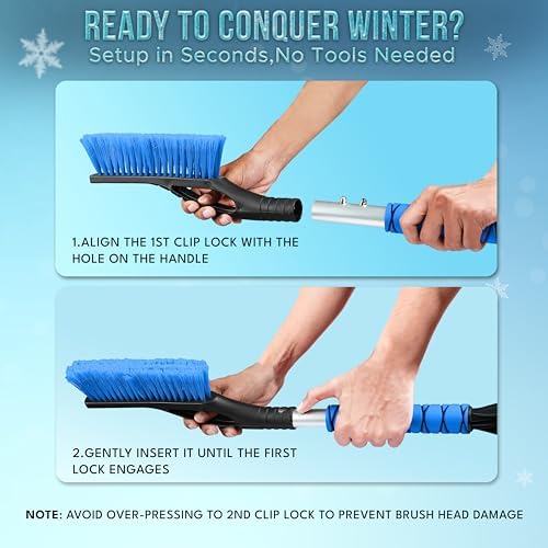 EcoNour 27" Snow Brush with Ice Scraper - Image 6