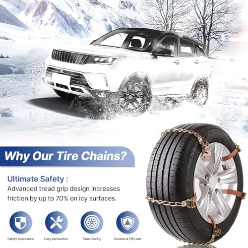 Snow Chains, 225-295mm Universal Tire Chains - Image 3