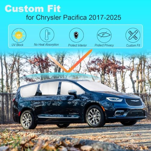 KMF 8pcs Thicken Sun Shades for Chrysler Pacifica 2017-2025 2026 Accessories - Image 4