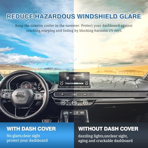 FIILINES Dash Cover for 2022-2025 2026 Honda Civic Accessories, Dashboard Mat - Image 6