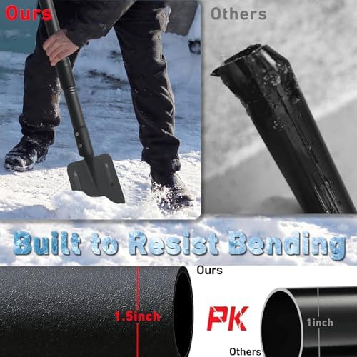 Heavy Duty Ice Scraper-1.5" Thick Metal Handle - Image 2