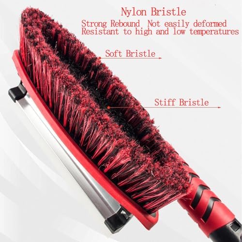 42" Car Snow Brush & Ice Scraper Red Snow Brush - Image 7