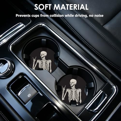 2 Pack Car Coasters，2.75-inch Neoprene Non-Slip Cup Holder Coasters - Image 2