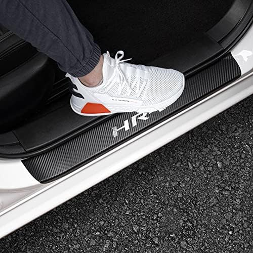 LEXLEY for 2015-2022 HRV HR-V Carbon Fiber Style Leather Door Sill Protector by LEXYE