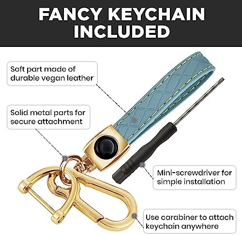 Lucrum Compatible with Hyundai Key Fob Cover & Keychain - Image 4