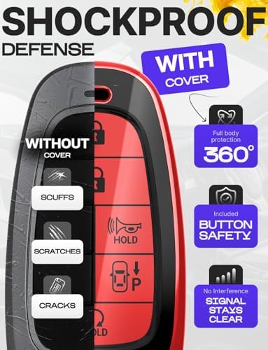 Lucrum Compatible with Hyundai Key Fob Cover & Keychain - Image 4