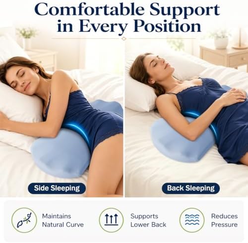 Fledano Lumbar Pillow for Sleeping, Lumbar Support Pillow for Bed for Back Pain - Image 3