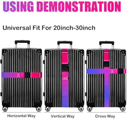 Luggage Straps for Suitcases TSA Approved-2 Pack Bright Personalized Luggage - Image 4