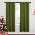 NICETOWN Bedroom Curtain Panels, 1 Pair, 34 by 72-inch, Olive Green by NICETOWN