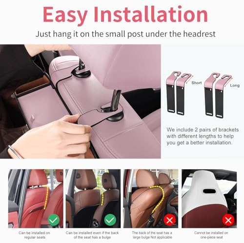 Car Seat Back Cup Holder, 4-in-1 Multifunctional Backseat Organizer - Image 6