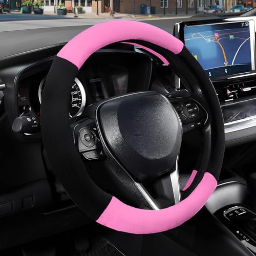 SEG Direct Plush Steering Wheel Cover 14.5"-15" Heavy-Duty, Summer Winter by SEGDirect