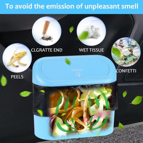 Accmor Car Trash Can with Lid, 2 Pack Mini Vehicle Garbage Can, Leakproof Auto - Image 5