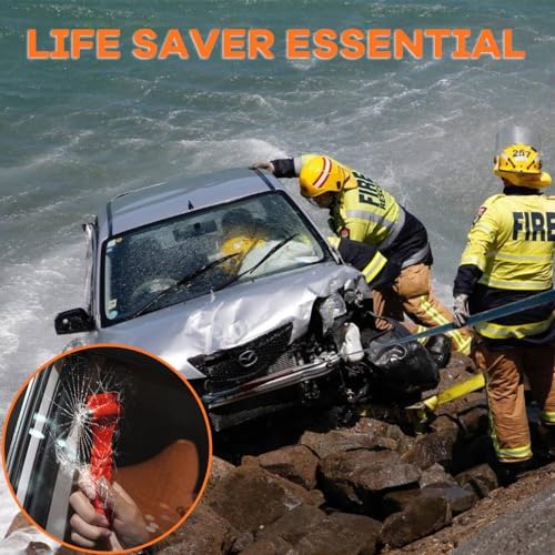 SINSEN Car Safety Hammer Set of 2 Emergency Escape Tool Auto Car Window Glass - Image 6