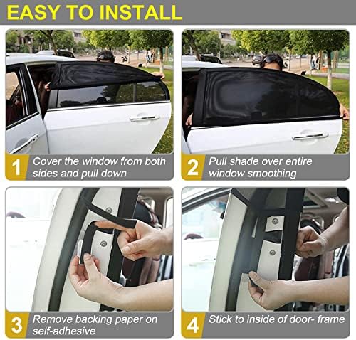 Car Window Shades for Baby, 2 Pack Car Sun Shade for Baby Kids Adults Pet - Image 6