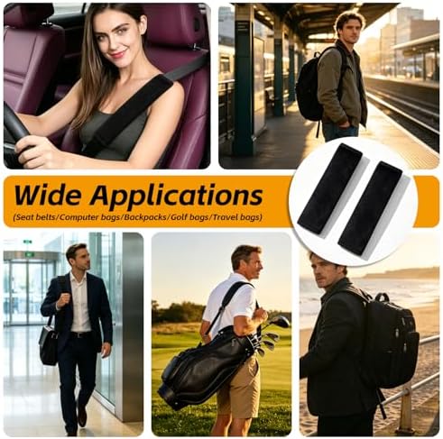 2 Pack Soft Car Seat Belt Pads, Universal Seat Belt Cover Cushion Shoulder - Image 6