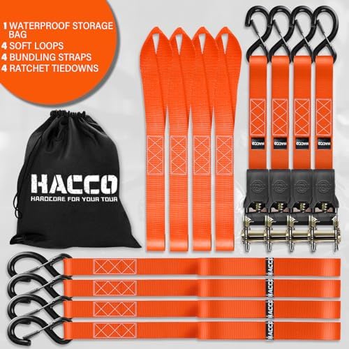 Haccoplanet Ratchet Tie Down Straps, 1 in x 16 ft - Image 5