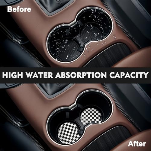 2 Pack Car Coasters for Cup Holders, Cute Car Accessories Interior - Image 2