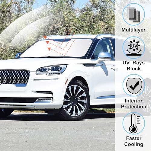 Windshield Sun Shade for 2020-2026 Lincoln Aviator Accessories - Image 2