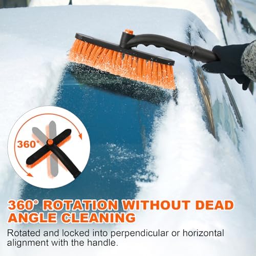 BFONS Ice Scrapers for Car Windshield, 2-in-1 Snow Scraper and Snow Brush for - Image 3