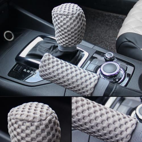 AUCELI 2 Pack Car Gear Shift Knob Cover & Handbrake Cover, Automotive Anti-Slip - Image 5
