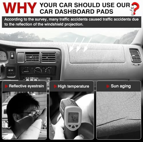 Autorder Dashboard Cover Mat for 1998-2002 2003 2004 Toyota Tacoma Accessories - Image 2