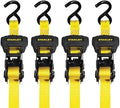 Stanley S1006 Black/Yellow 1" x 14' Ratchet Tie Down Straps by STANLEY