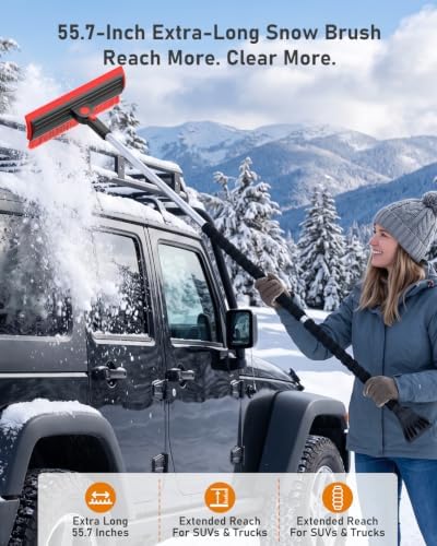 helloleiboo 55.7" Snow Brush and Ice Scrapers - Image 5