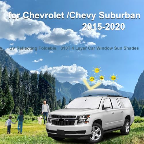 KMF 7pcs Thicken Sun Shades for Chevy Suburban 2015-2020 Accessories, Chevrolet - Image 2