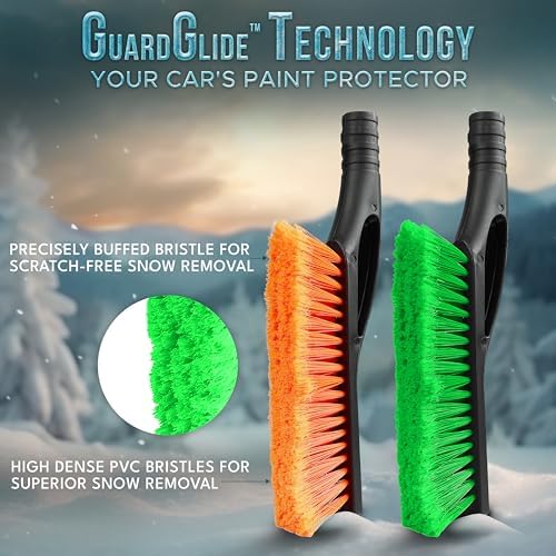 EcoNour 27" Aluminum Car Snow Scraper and Brush Ice Scraper - Image 3