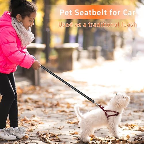 Seyezo Dog Car Seat Belt for Car, 2 Piece Set Retractable Dog Car Harness - Image 5