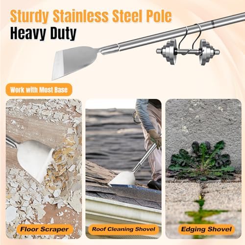 Floor Scraper Long Handle Multifunctional Cleaning Shovels Flat Head - Image 3