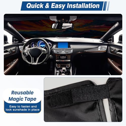 Car Windshield Sun Shade Reflective UV Foldable Front Sunshade - Image 5