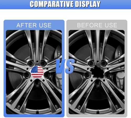 4PCS 56mm American Flag Wheel Hub Center Cap Sticker - Image 5