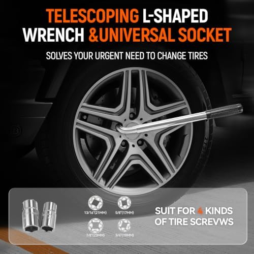 3 Ton Car Jack, Universal Heavy Duty Scissor Jack, Professional Spare Tire - Image 3