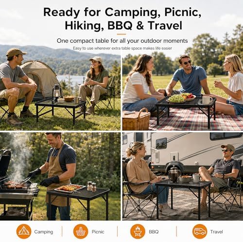 Folding Grill Table Camping Table - Image 6