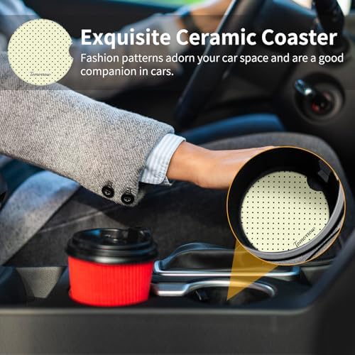 Cute Fashion Polka Dot Car Coasters 2 Pack - Image 5