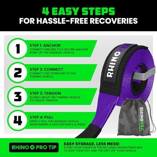 Rhino USA Recovery Tow Strap - Image 6