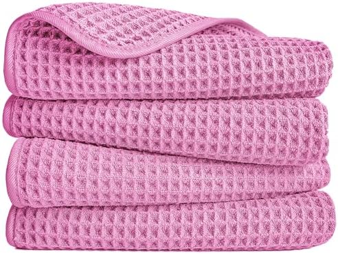 POLYTE 430 GSM Poly Blend Microfiber Quick Dry Waffle Hand Towel, 16x30 in by Polyte